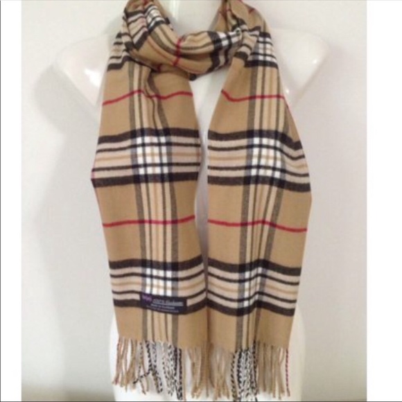 HIGHLANDER SCARF Plaid Cashmere Blend Scarf - Picture 2 of 7